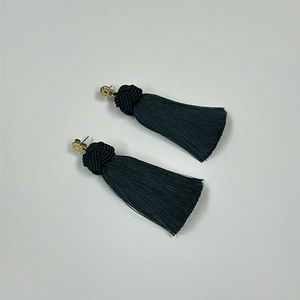 Hart Hagerty Charleston Green Topknot Tassel Earrings